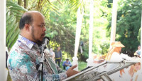 Robby Nahliansyah Buka Lomba Jalan Santai dan Yel-Yel HUT 52 DWP Tanjabtim